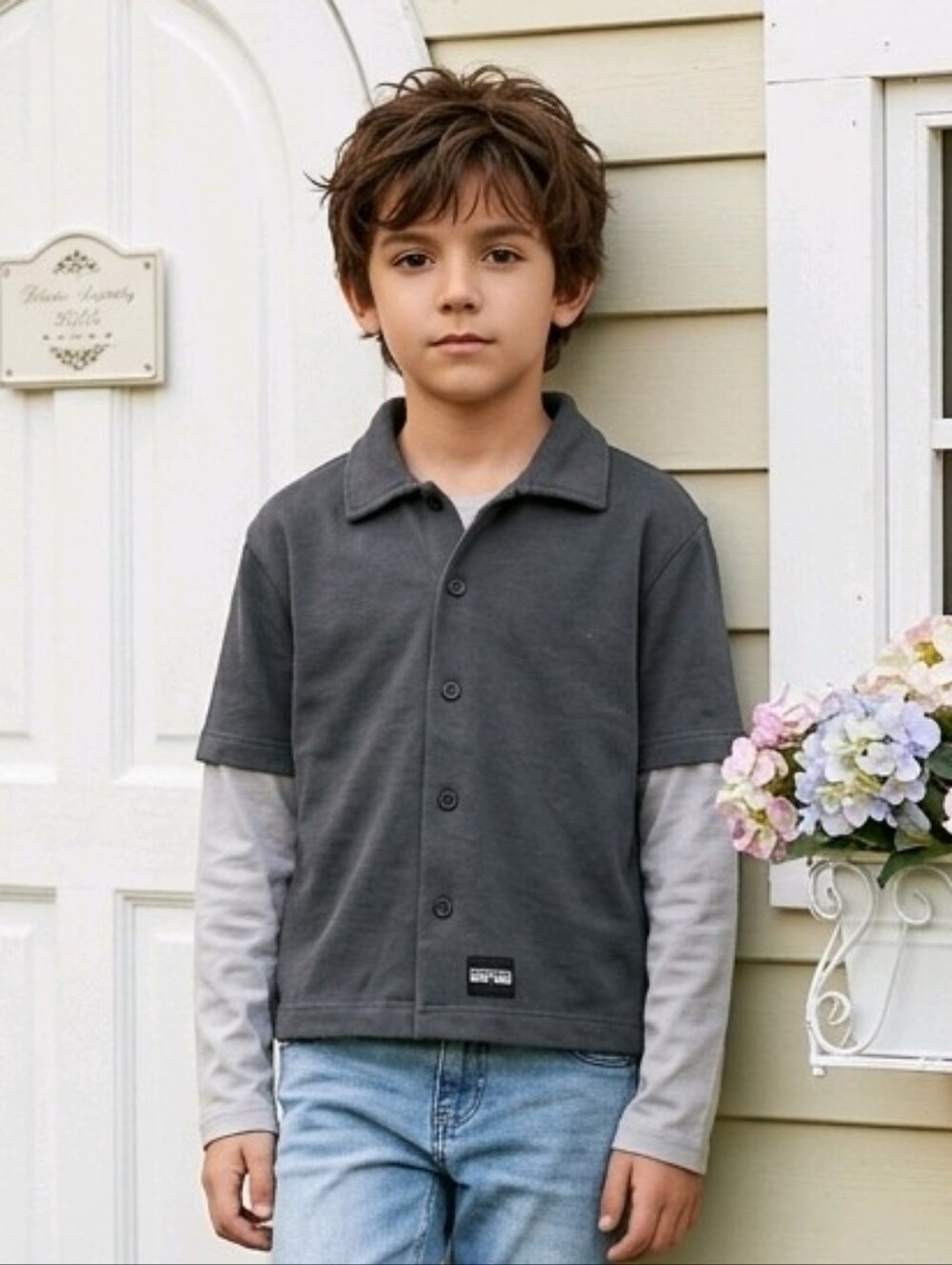 Zara Boys Button down shirt SZ 7-8 years 128cm